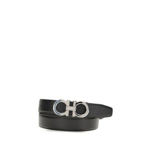 Ferragamo Black Leather Regular Belt