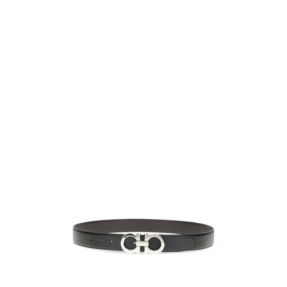 Ferragamo Black Leather Regular Belt - Image 2