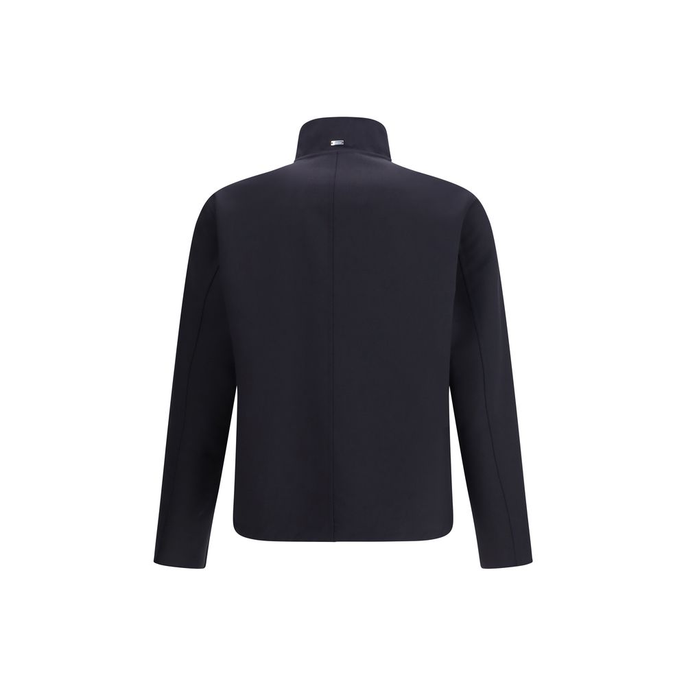 Herno Blue Elastane Coat - Image 2
