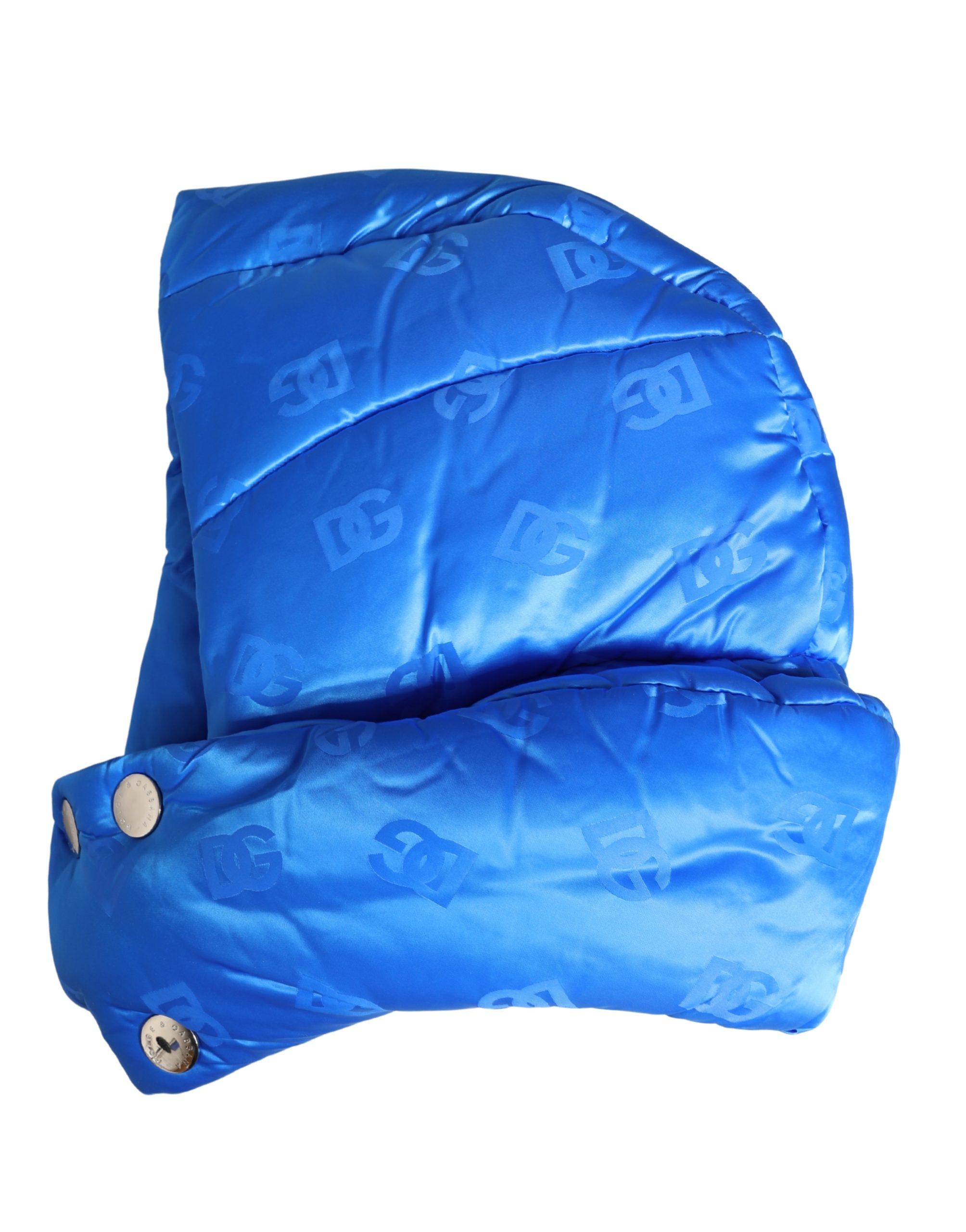 Dolce & Gabbana Men Blue Logo Print Whole Head Wrap Capello Hat - Image 2