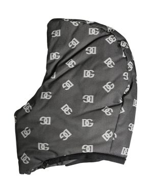 Dolce & Gabbana Black Logo Print Whole Head Wrap Capello Hat