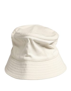 Dolce & Gabbana Men White Cotton Bucket Fisherman Capello Hat