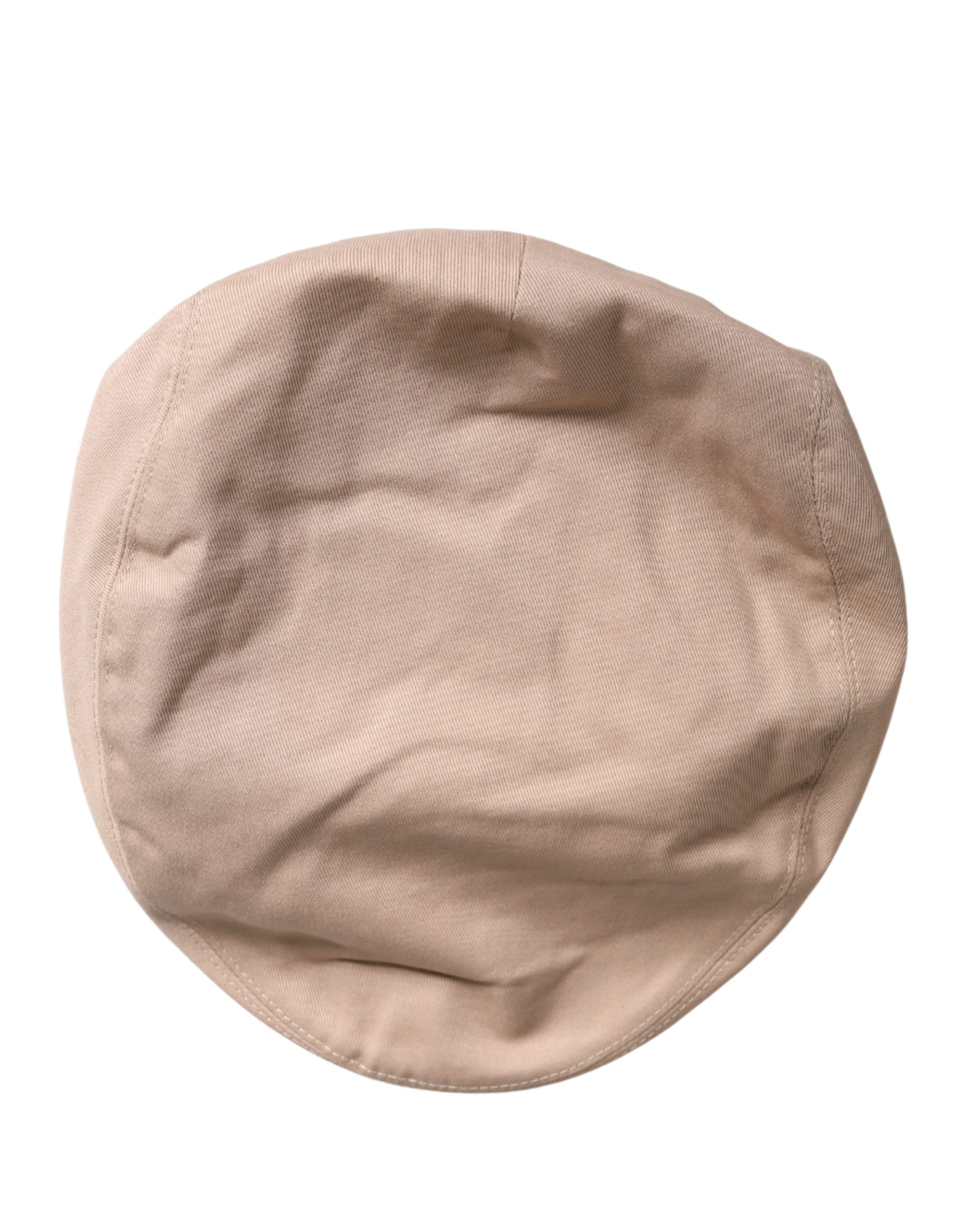 Dolce & Gabbana Men Beige Cotton Newsboy Cloth Capello Hat - Image 5