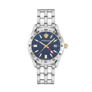 Versace Gray Stainless Steel Dress Watch