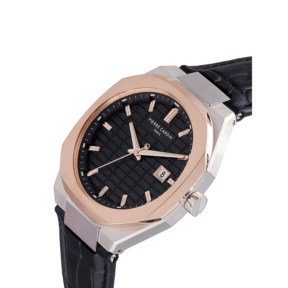Pierre Cardin Black Leather Dress Watch - Image 2