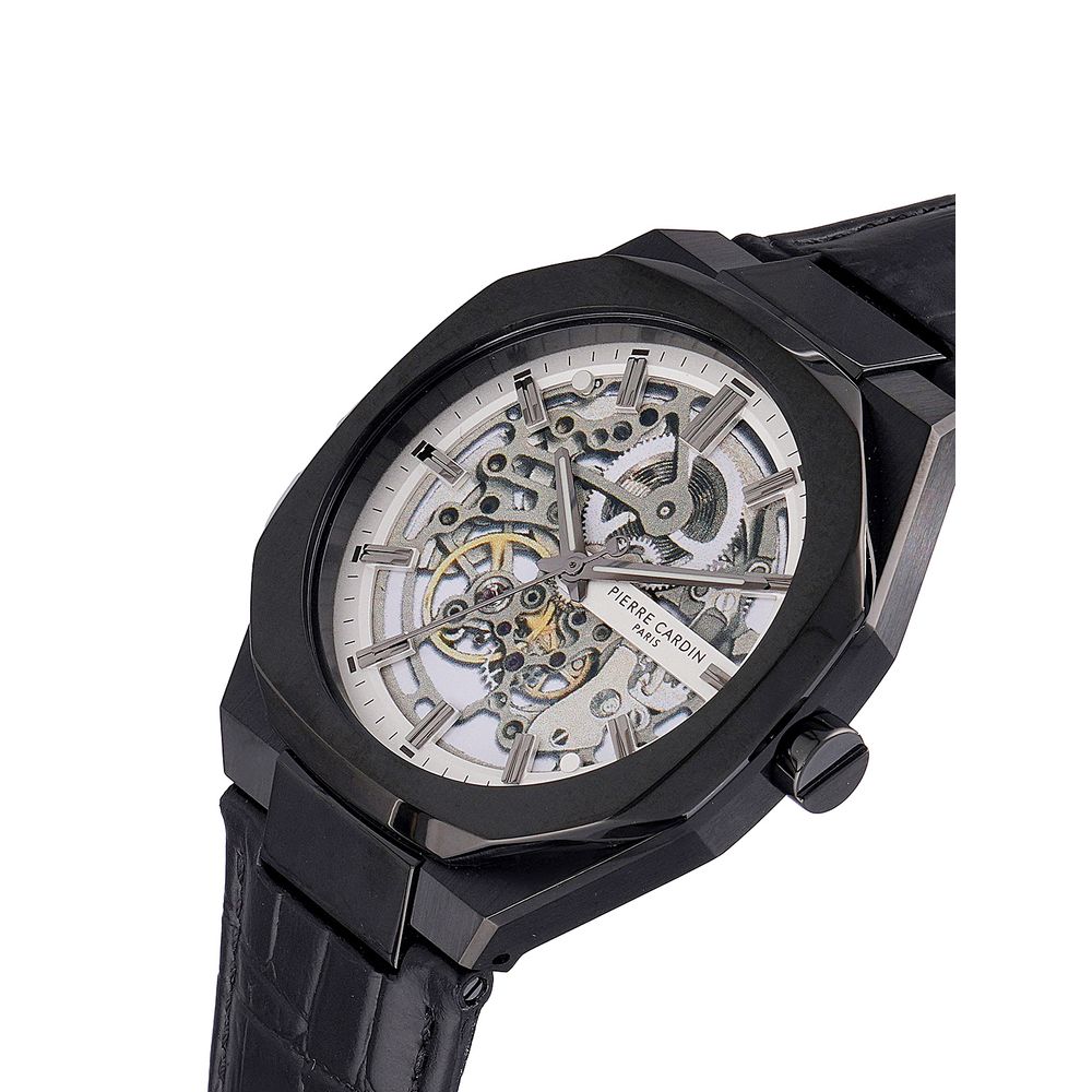 Pierre Cardin Black Leather Dress Watch - Image 2