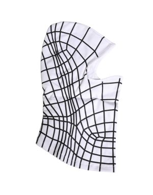 Dolce & Gabbana Men White Stripes Nylon Ski Mask Balaclava Hat
