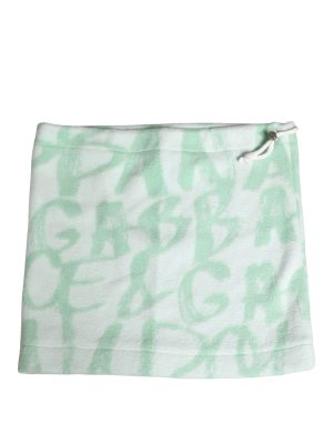 Dolce & Gabbana Men White Logo Print Nylon Neck Warmer Hat