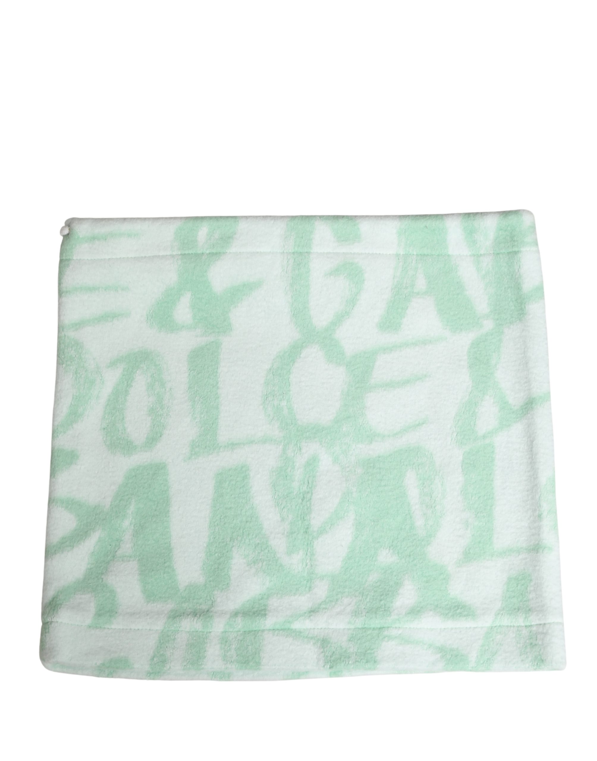 Dolce & Gabbana Men White Logo Print Nylon Neck Warmer Hat - Image 5