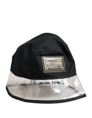 Dolce & Gabbana Black Cotton Plastic Fisherman Bucket Capello Hat