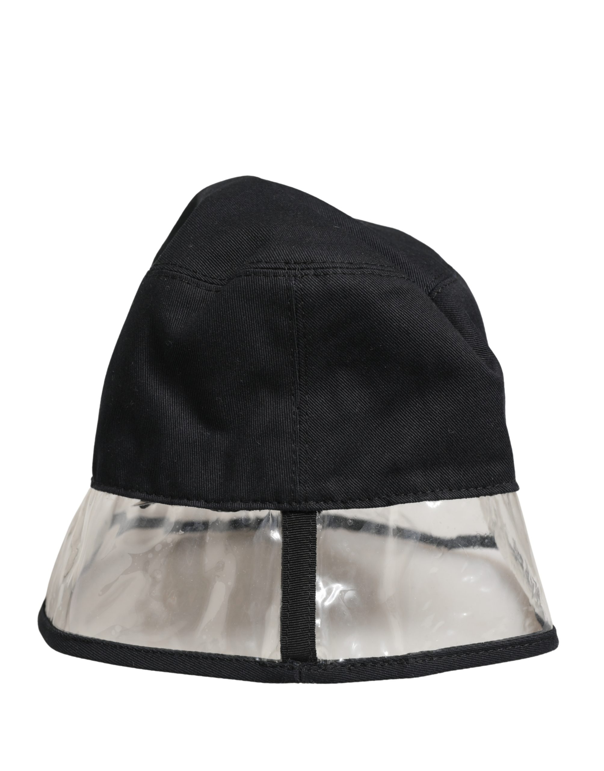 Dolce & Gabbana Black Cotton Plastic Fisherman Bucket Capello Hat - Image 4