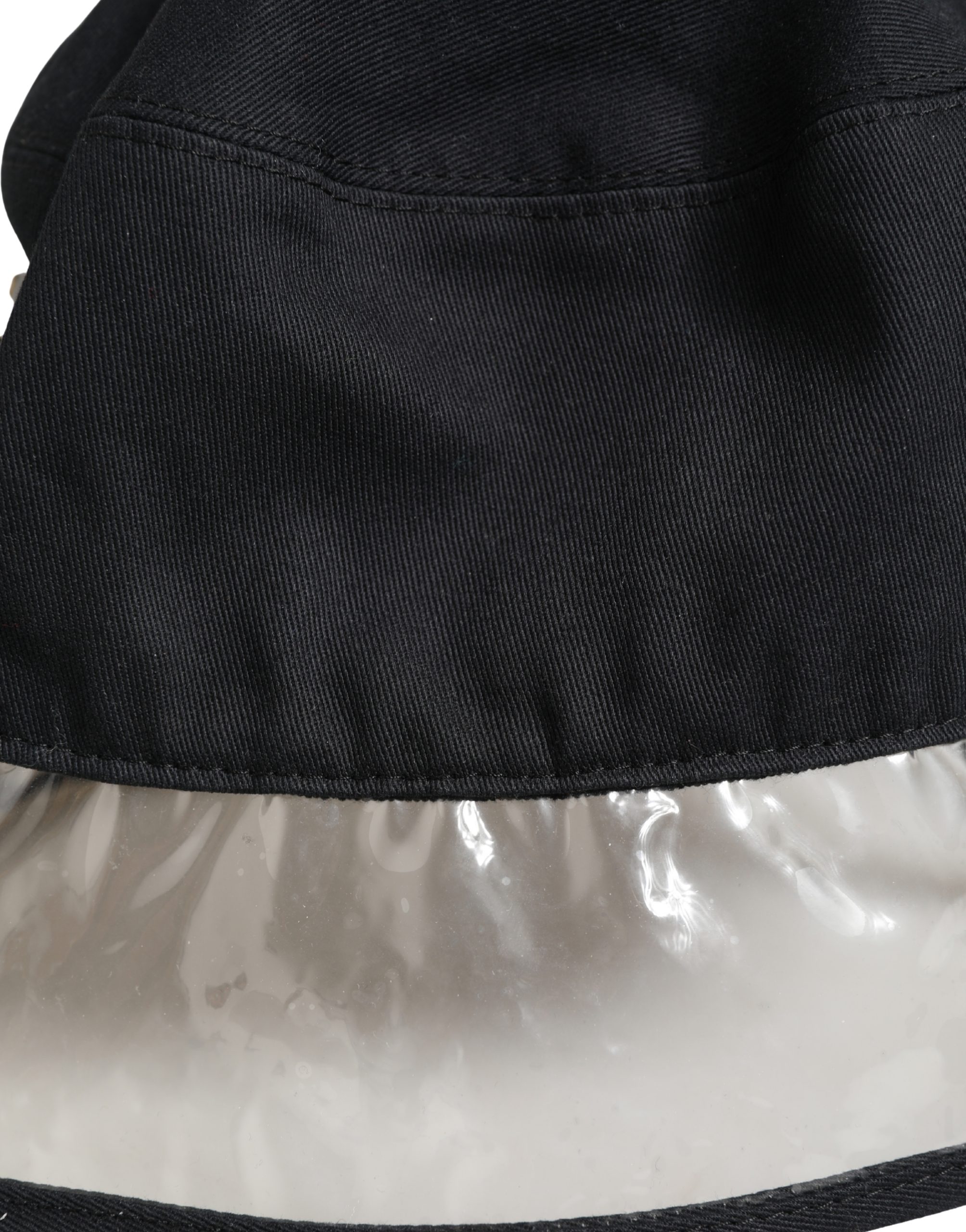 Dolce & Gabbana Black Cotton Plastic Fisherman Bucket Capello Hat - Image 5