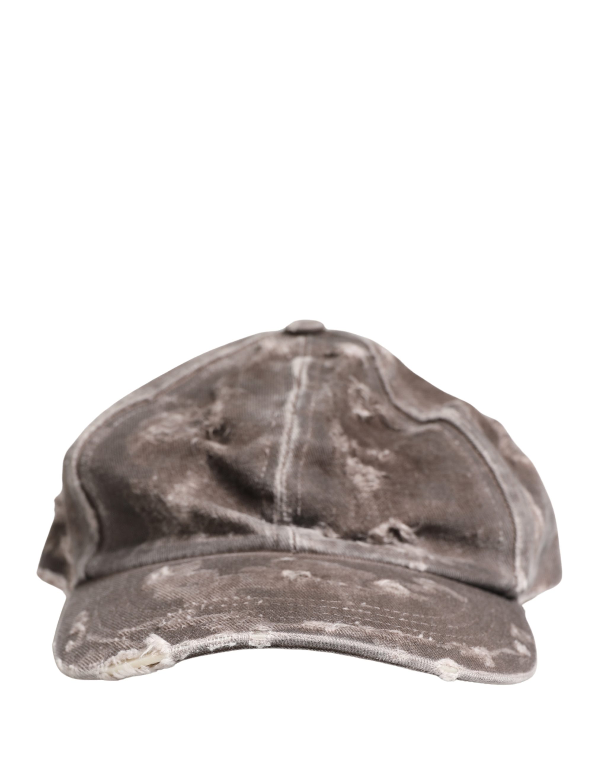 Dolce & Gabbana Men Brown Cotton Distressed Baseball Capello Hat - Image 3
