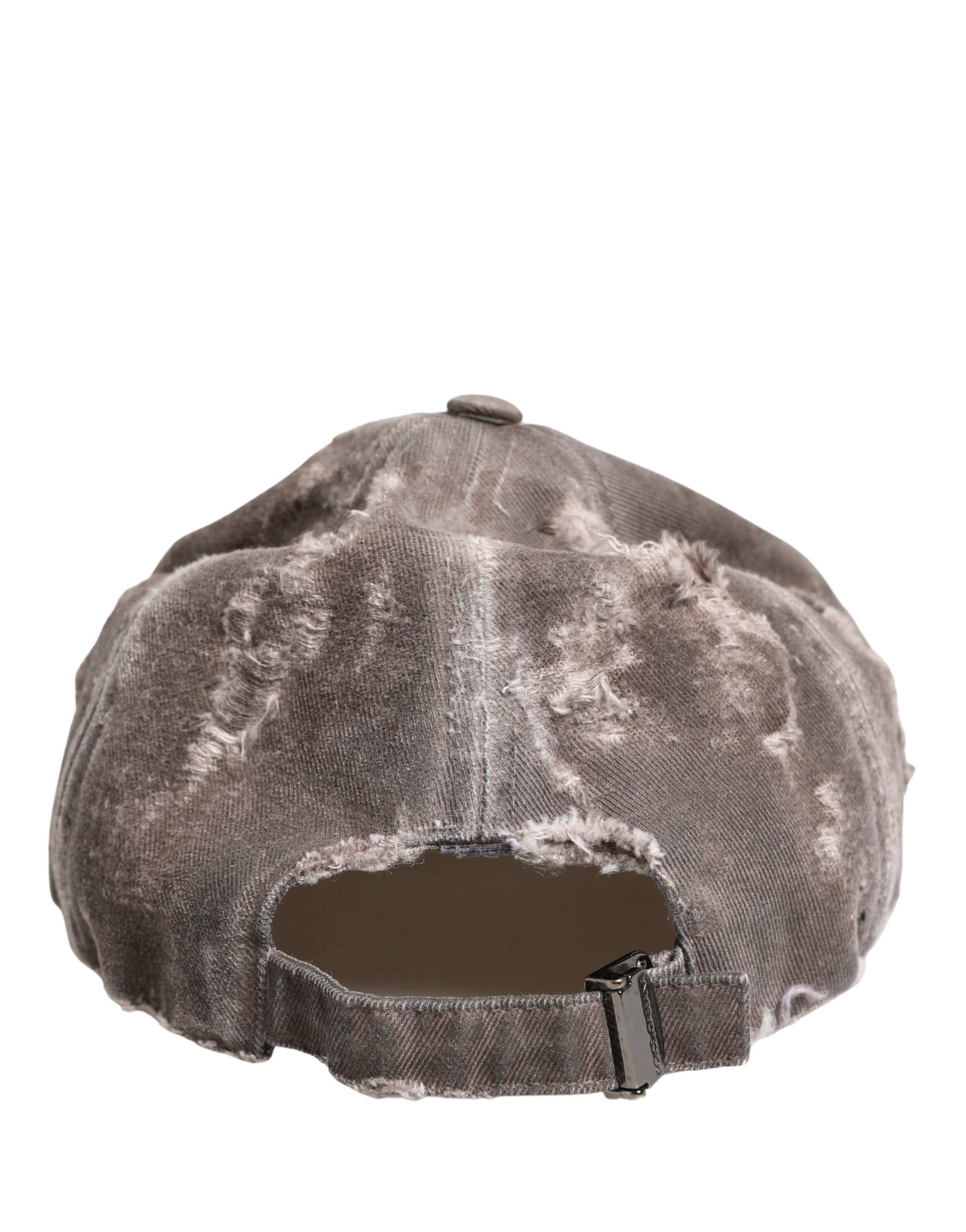 Dolce & Gabbana Men Brown Cotton Distressed Baseball Capello Hat - Image 4