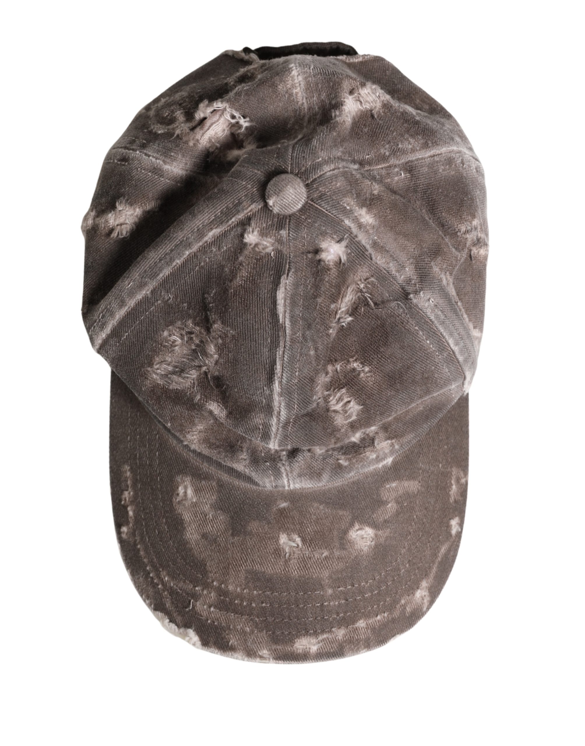 Dolce & Gabbana Men Brown Cotton Distressed Baseball Capello Hat - Image 5