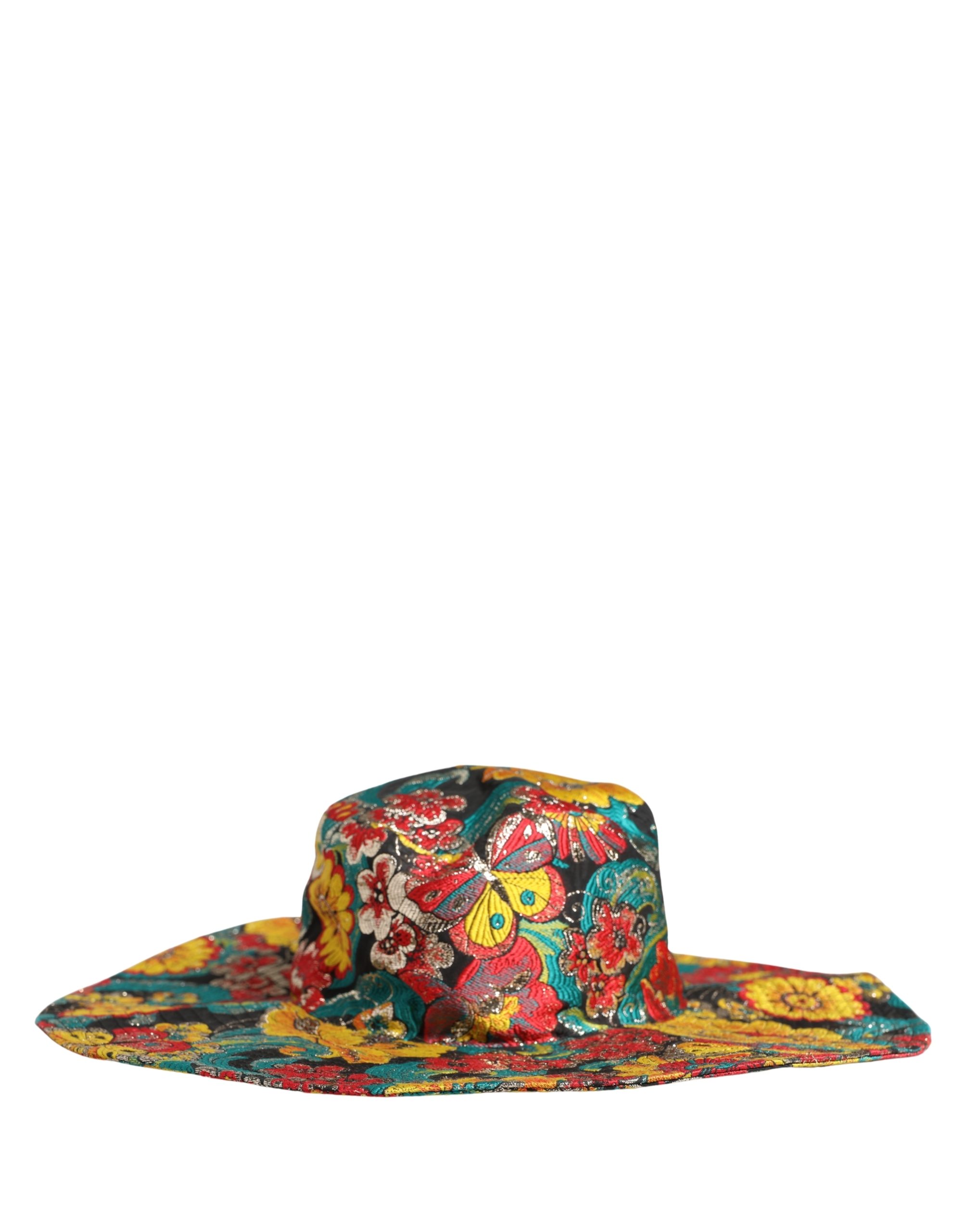 Dolce & Gabbana Men Multicolor Brocade Wide Brim Fisherman Capello Hat - Image 2