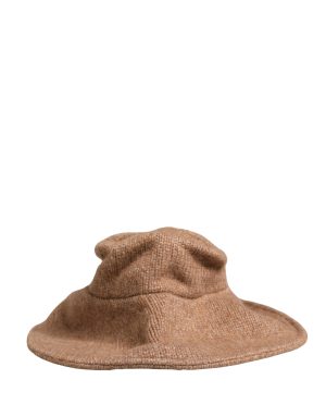 Dolce & Gabbana Brown Llama Wool Women Knitted Capello Hat