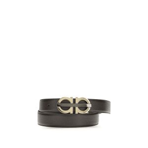 Ferragamo Brown Calf Leather Bos Taurus Regular Belt