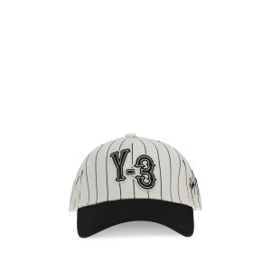 Y-3 White Polyester Cap (Baseball Hat)