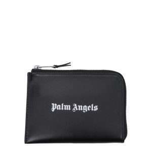 Palm Angels Black Leather Cardholder