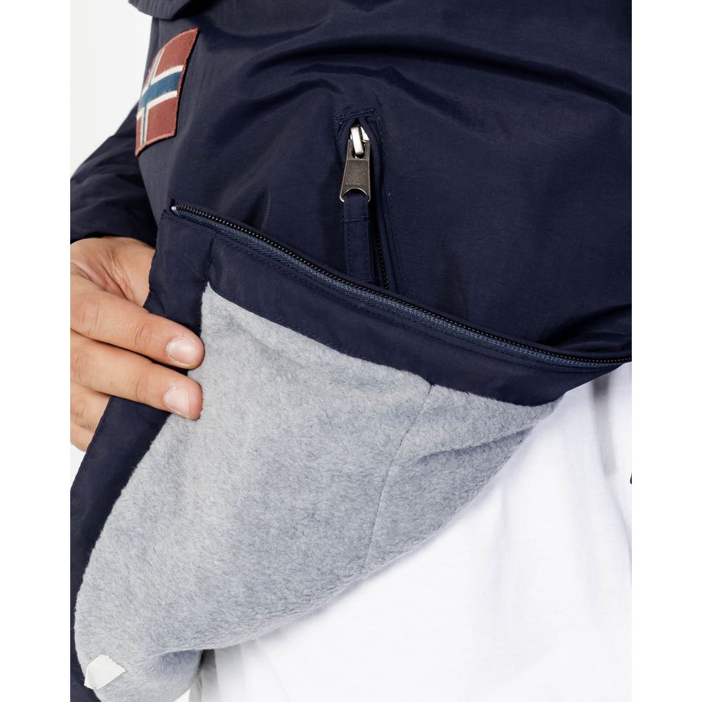 Napapijri Blue Polyester Shell Jacket - Image 3
