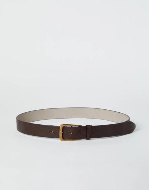 Brunello Cucinelli Brown Leather Regular Belt