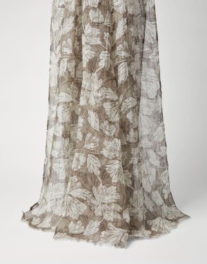 Brunello Cucinelli Green Linen Scarf