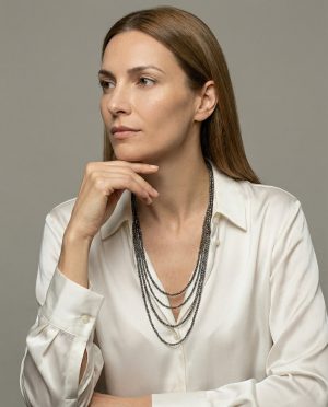 Brunello Cucinelli Black Silver Earrings