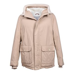 Brunello Cucinelli Beige Cotton Full-Length Jacket