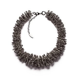 Brunello Cucinelli Silver Glass Necklace