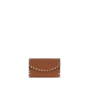 Valentino Garavani Brown Calf Leather Bos Taurus Wallet