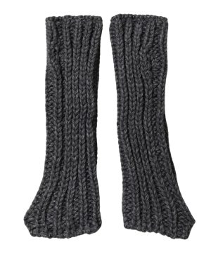 Dolce & Gabbana Gray Acrylic Knitted Fingerless Arm Warmer Gloves
