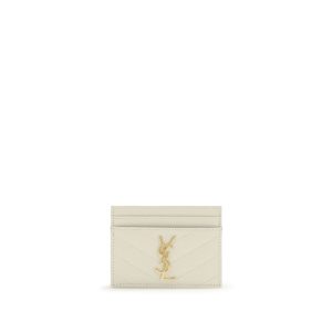Saint Laurent Beige Calf Leather Bos Taurus Wallet
