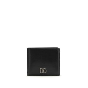 Dolce & Gabbana Black Calf Leather Bos Taurus Wallet