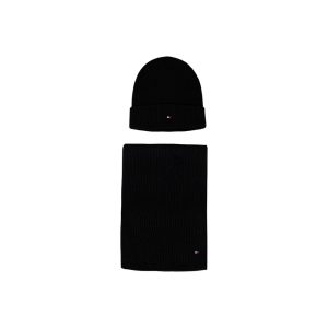Tommy Hilfiger Black Cotton Beanie