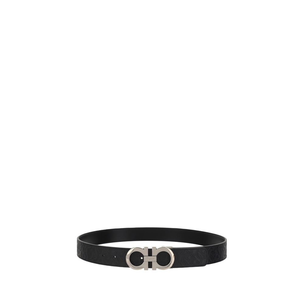 Ferragamo Black Calf Leather Bos Taurus Belt - Image 2