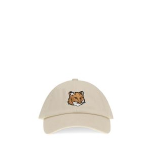Maison Kitsuné Beige Cotton Cap (Baseball Hat)