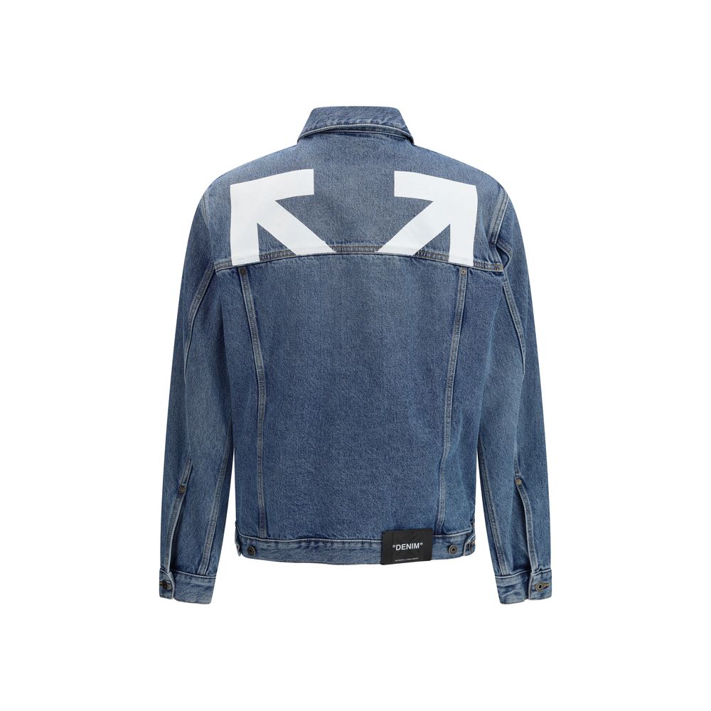 Off-White Blue Cotton Denim Jacket - Image 2