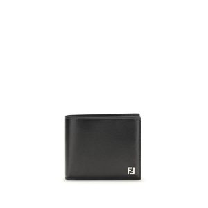 Fendi Black Calf Leather Bos Taurus Wallet