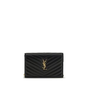 Saint Laurent Black Calf Leather Bos Taurus Wallet