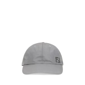 Fendi Gray Nylon Cap (Baseball Hat)