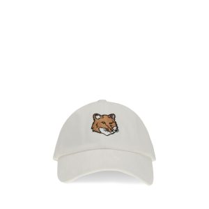 Maison Kitsuné White Cotton Cap (Baseball Hat)