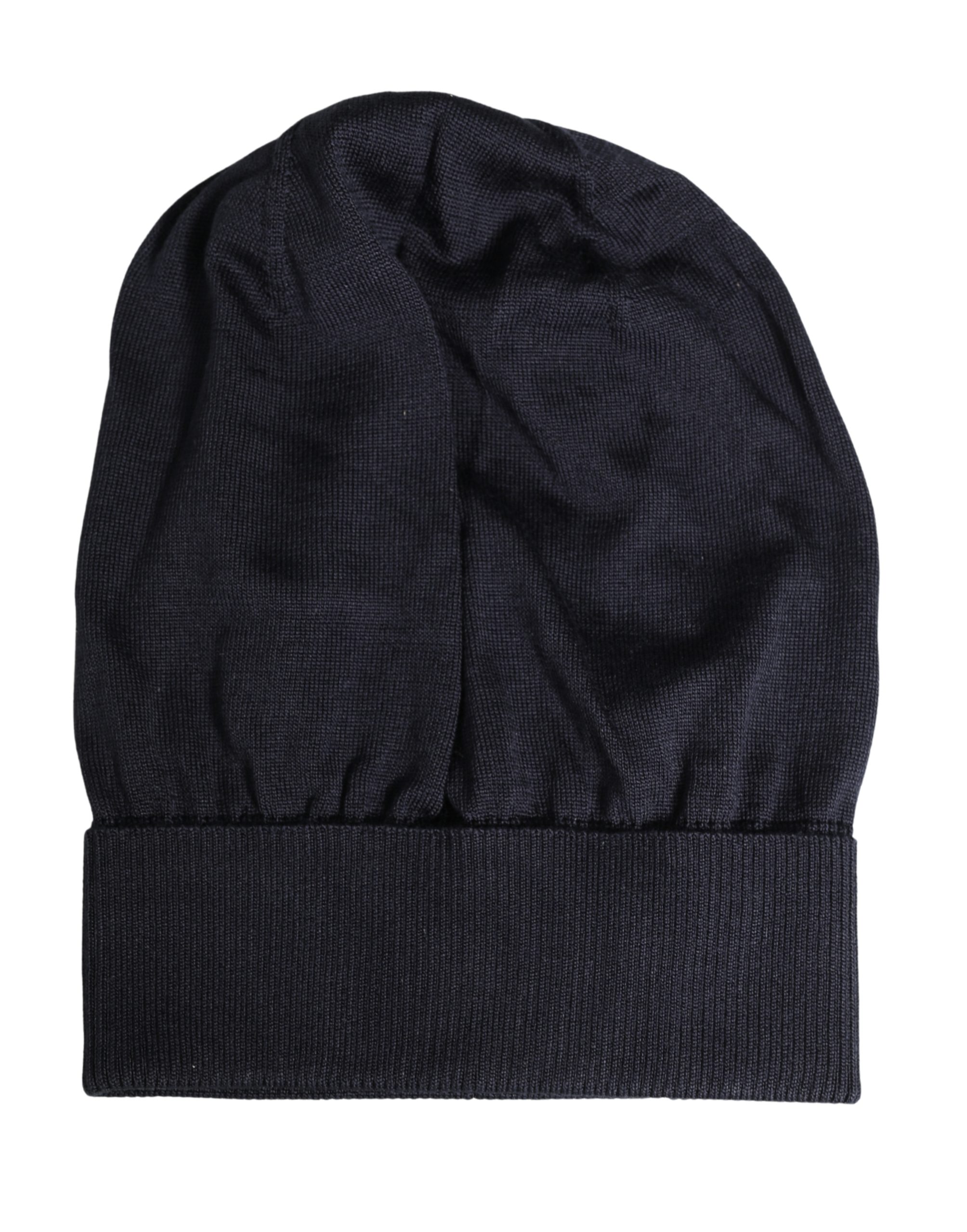 Dolce & Gabbana Black Solid Wool Knitted Winter Beanie Cap Hat - Image 2