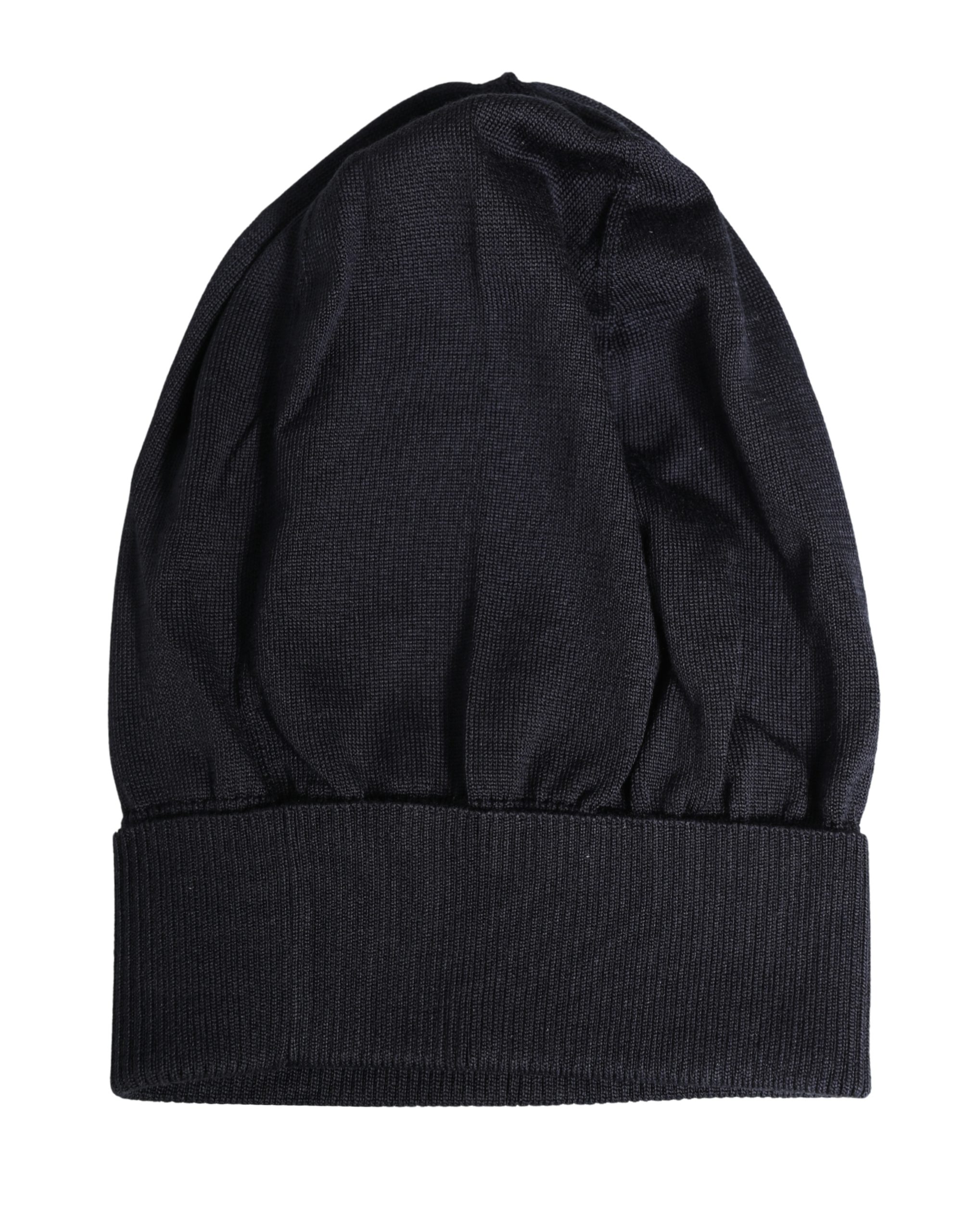 Dolce & Gabbana Black Solid Wool Knitted Winter Beanie Cap Hat - Image 3