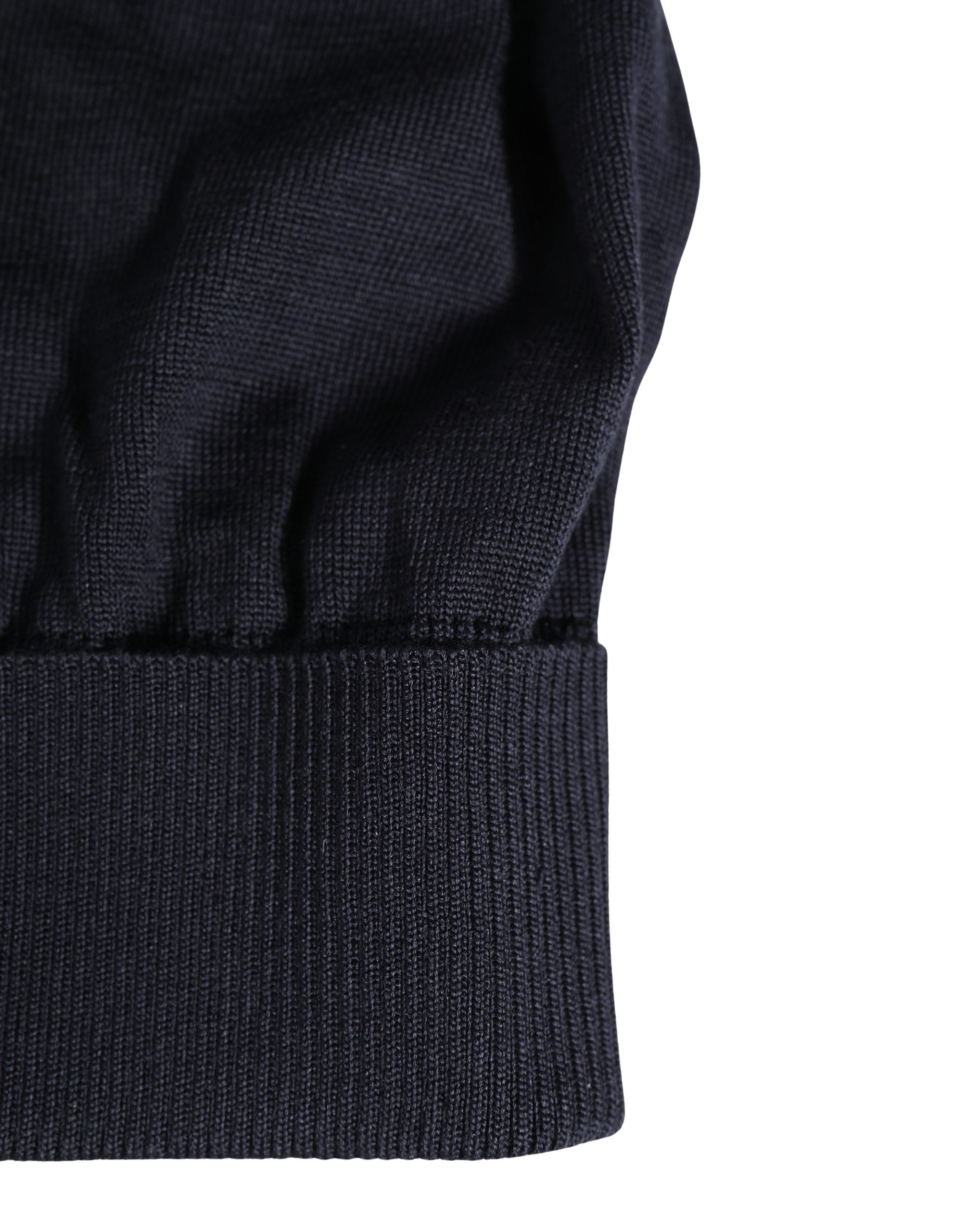 Dolce & Gabbana Black Solid Wool Knitted Winter Beanie Cap Hat - Image 4