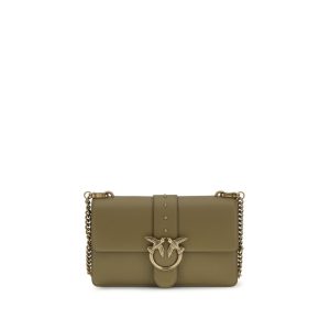 PINKO Bicolor Calf Leather Bos Taurus Shoulder Bag