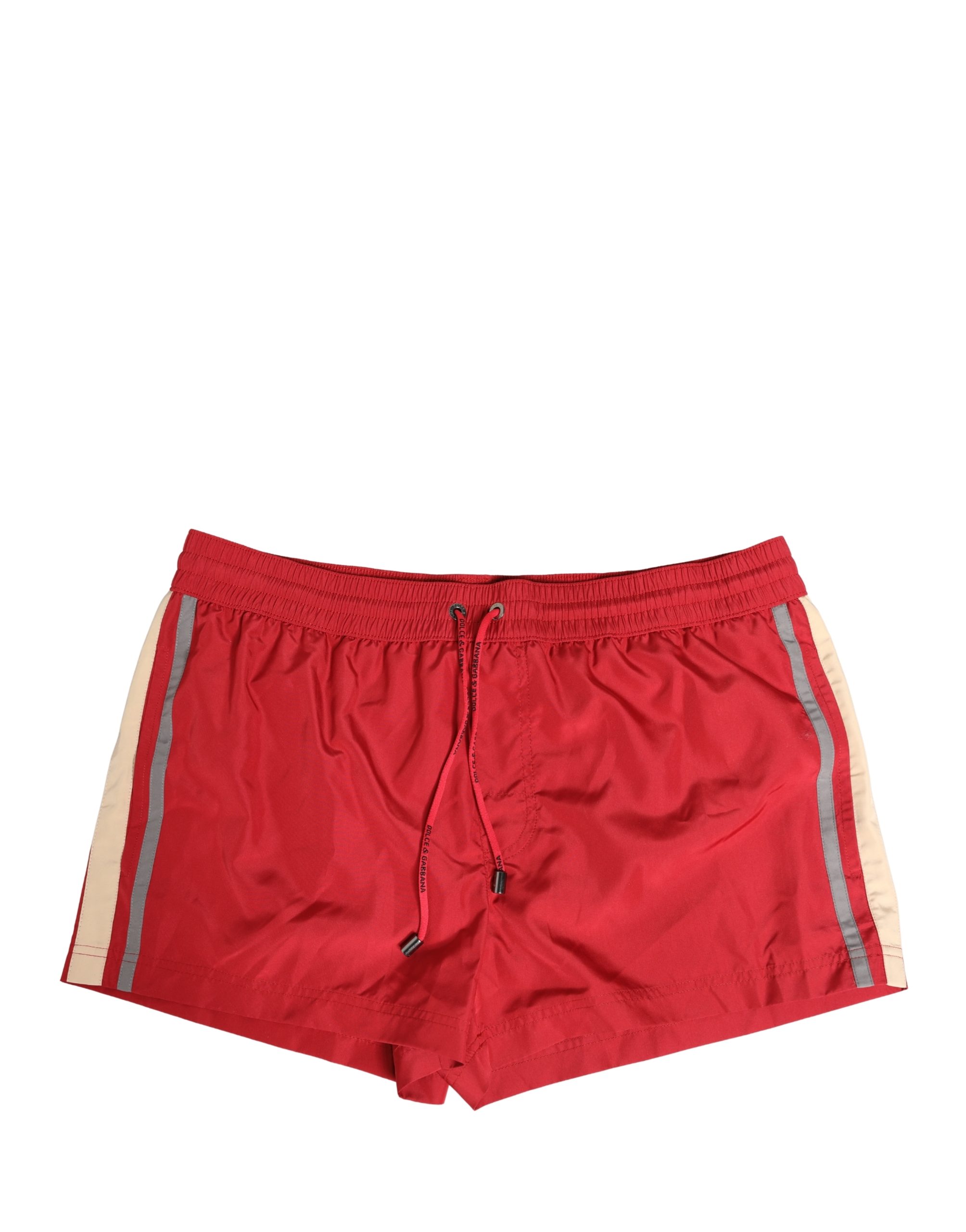 Dolce & Gabbana Red Polyester Men Drawstring Shorts Swimwear - Image 2