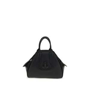 Vivienne Westwood Black Calf Leather Bos Taurus Handbag