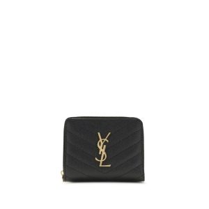 Saint Laurent Black Calf Leather Bos Taurus Wallet
