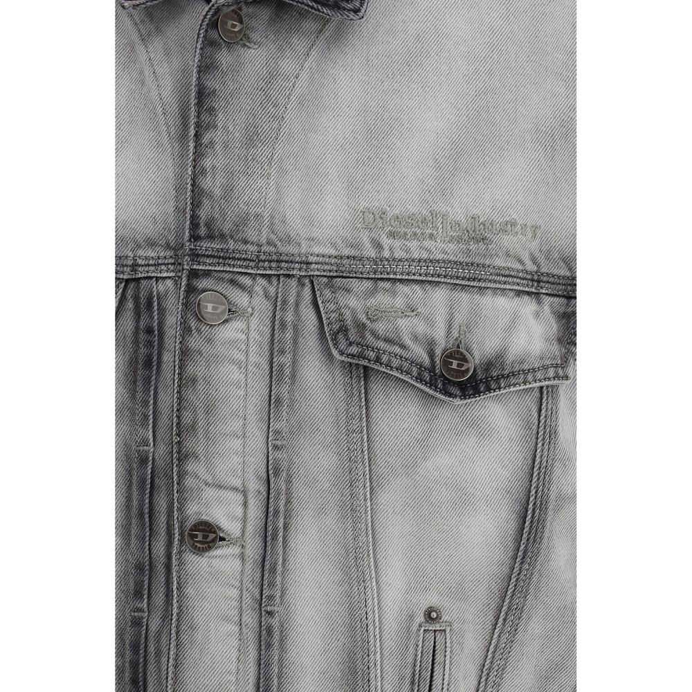 Diesel Gray Cotton Denim Jacket - Image 3